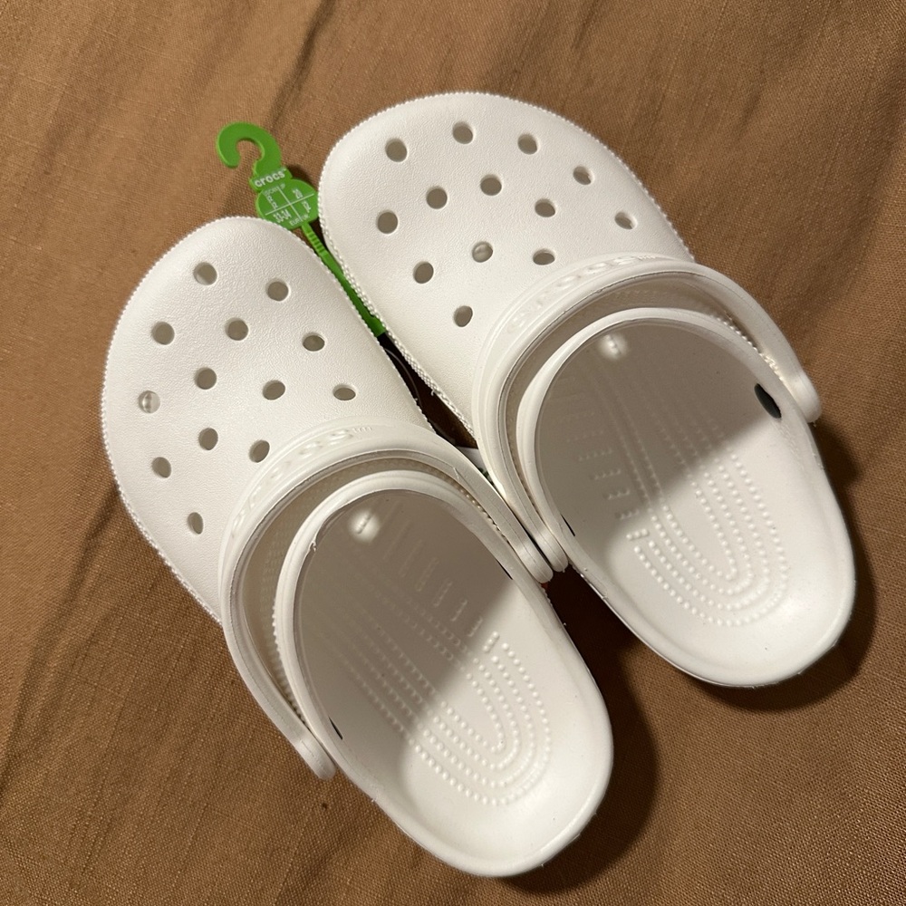 Crocs white kids size 2